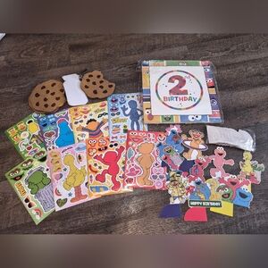 Colorful Sesame Street Birthday Party Supplies Bundle Lot 2nd Birthday NWT